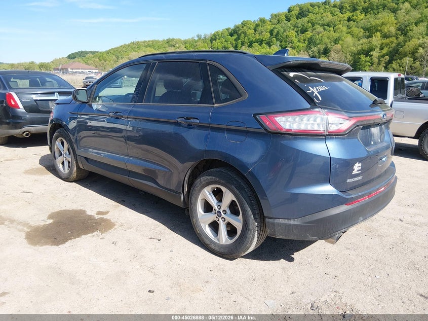 Vin: 2fmpk4g91jbb64406, lot: 45524402, ford edge se 20183