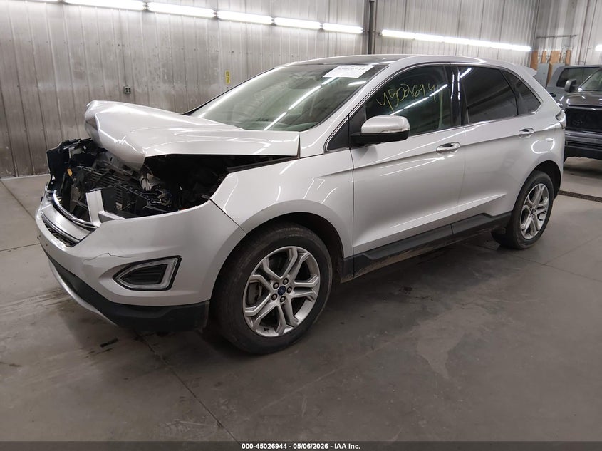 Vin: 2fmtk4k82fbb56254, lot: 45524458, ford edge titanium 20152