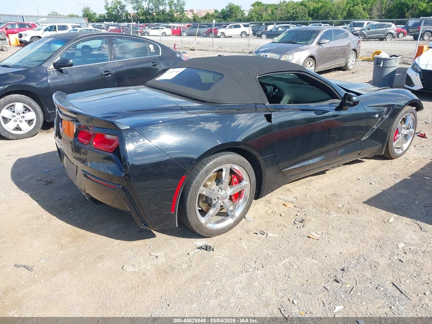 Vin: 1g1yd3d74e5110262, lot: 45524461, chevrolet corvette stingray 20144