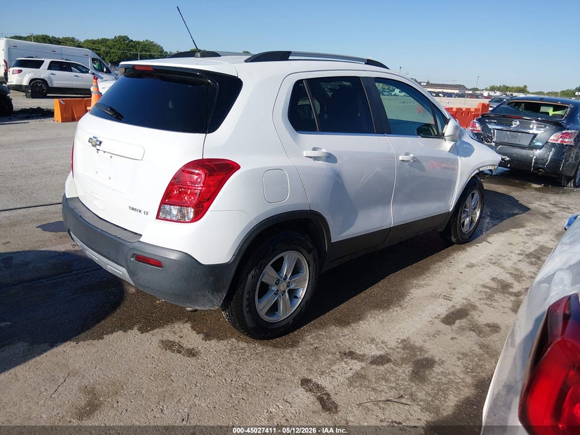 Vin: kl7cjlsb8gb544560, lot: 45524925, chevrolet trax lt 20164