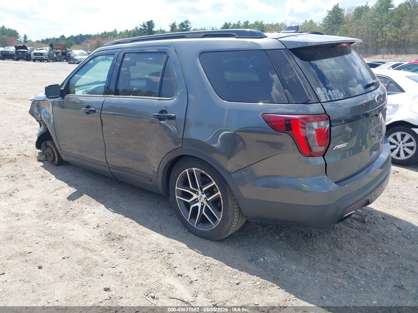Vin: 1fm5k8gt4ggd33250, lot: 45525076, ford explorer sport 20163