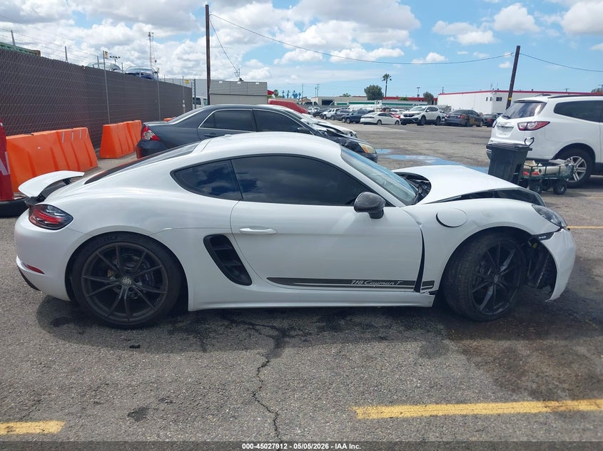 2022 Porsche 718 Cayman T VIN: WP0AA2A80NS255292 Lot: 45027912