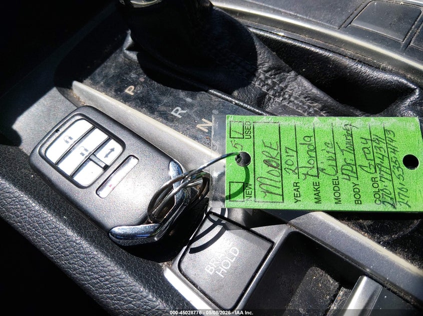 VIN 19XFC1F97HE015420 2017 HONDA CIVIC TOURING