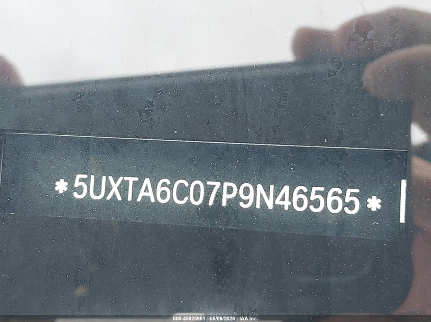 BMW X5 PHEV 2023 VIN 5UXTA6C07P9N46565