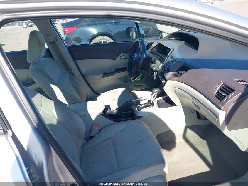 2012 Honda Civic 1.8 Lx silver Lot 111045029664 Vin 19XFB2F53CE105940