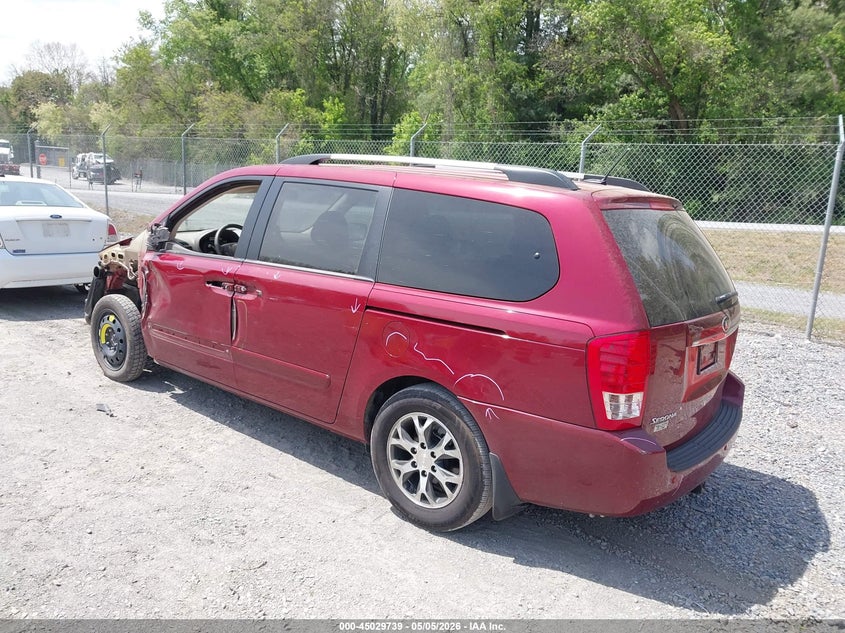 Vin: kndmg4c74e6587773, lot: 45527252, kia sedona lx 20143