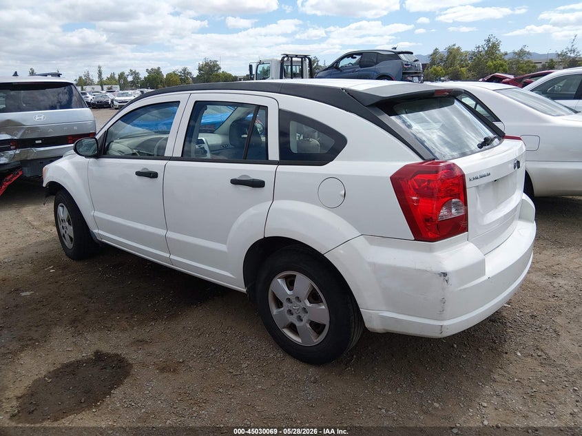 DODGE CALIBER 2007 VIN 1B3HB28B07D364678