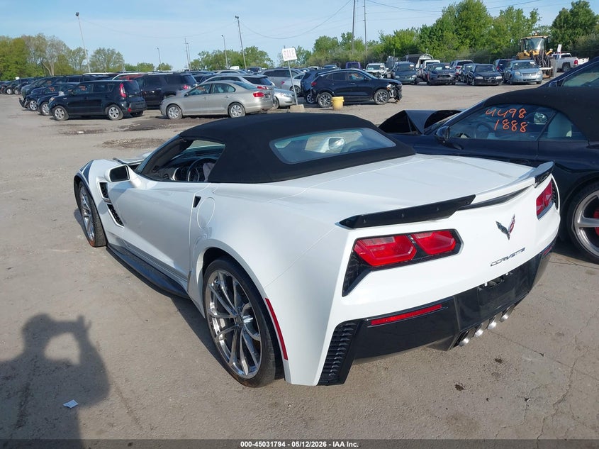 Vin: 1g1yx3d74h5106658, lot: 45529311, chevrolet corvette grand sport 20173