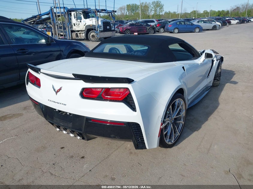 Vin: 1g1yx3d74h5106658, lot: 45529311, chevrolet corvette grand sport 20174