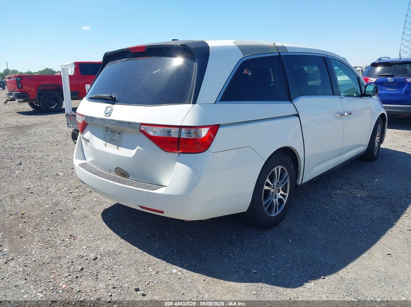 2012 Honda Odyssey 3.5 Ex-L white Lot 111045032028 Vin 5FNRL5H61CB034362