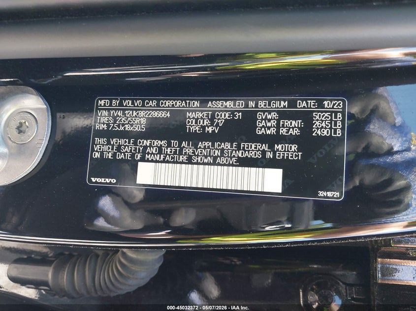 2024 Volvo Xc40 B5 Core Bright Theme/B5 Core Dark Theme VIN: YV4L12UK8R2286664 Lot: 45032372