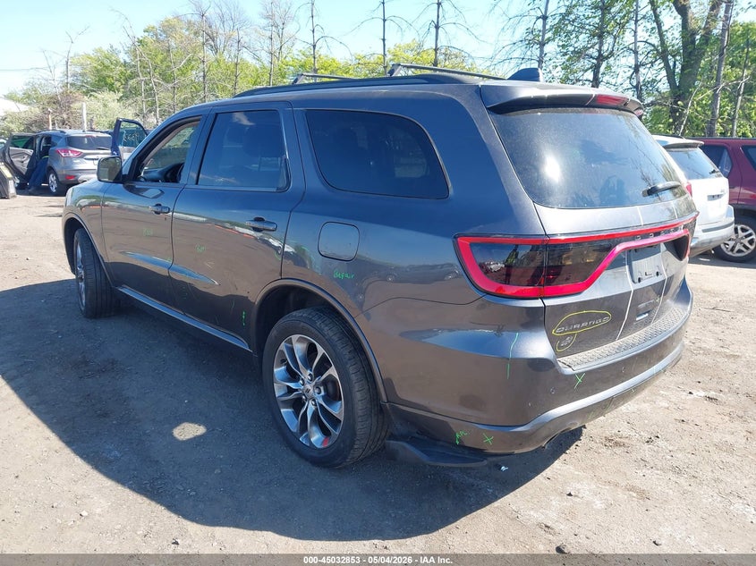 Vin: 1c4rdjdg2kc848388, lot: 45530370, dodge durango gt plus awd 20193