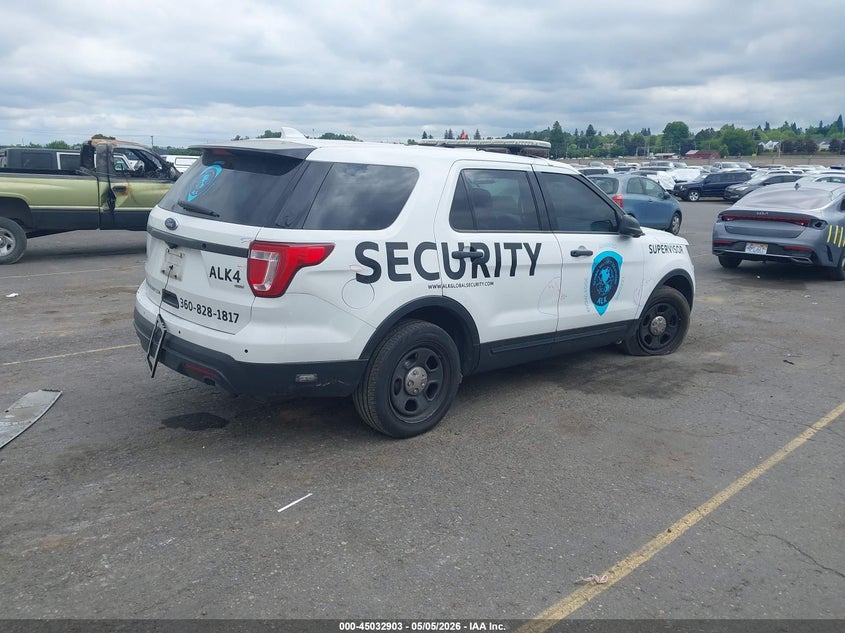 Vin: 1fm5k8ar5hge40113, lot: 45530420, ford utility police interceptor 20174