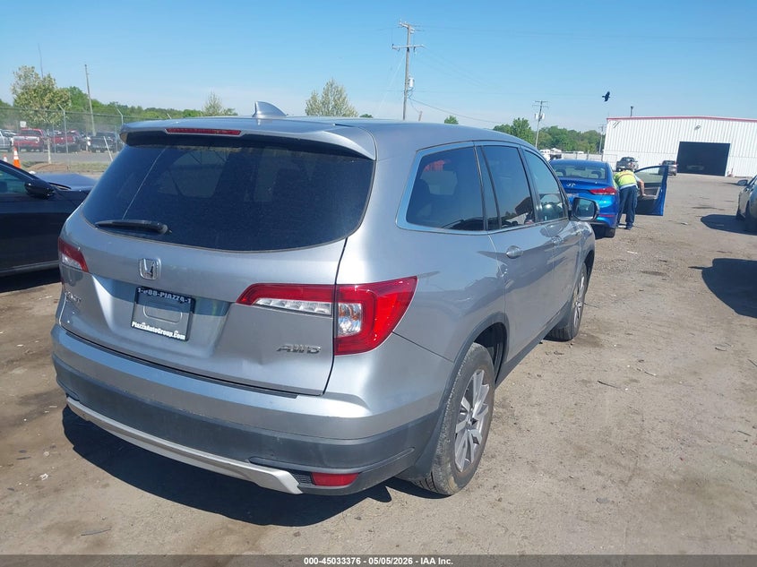 VIN 5FNYF6H34MB072913 2021 HONDA PILOT AWD EX