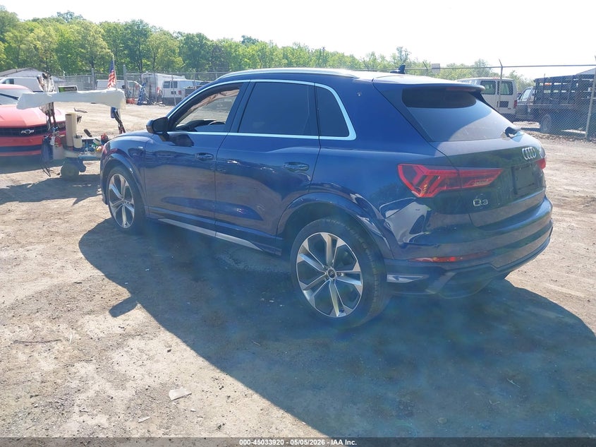 Vin: wa1eecf35m1123877, lot: 45531437, audi q3 premium plus 45 tfsi s line quattro tiptronic 20213