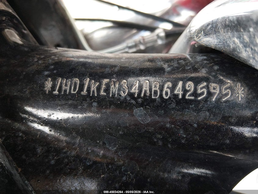 2010 Harley-Davidson Flhtk VIN: 1HD1KEM34AB642595 Lot: 45034264