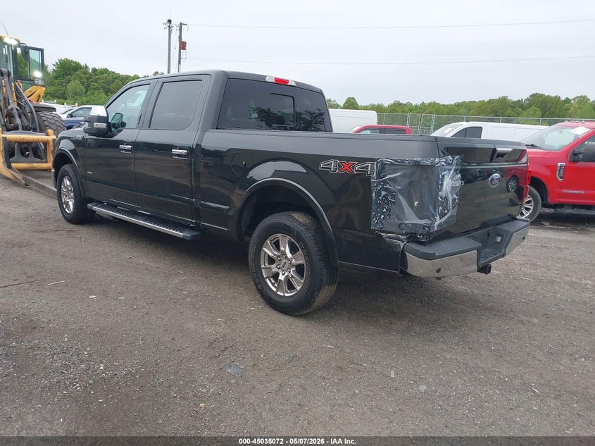 Vin: 1ftfw1eg0ffa85450, lot: 45532589, ford f-150 lariat 20153