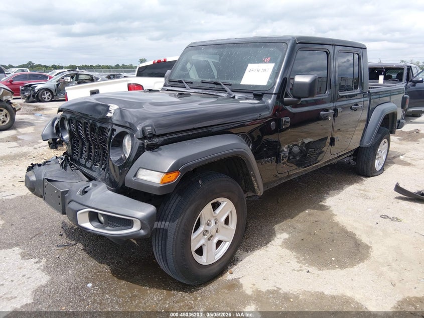 Vin: 1c6hjtag6pl529143, lot: 45533720, jeep gladiator sport s 4x4 20232