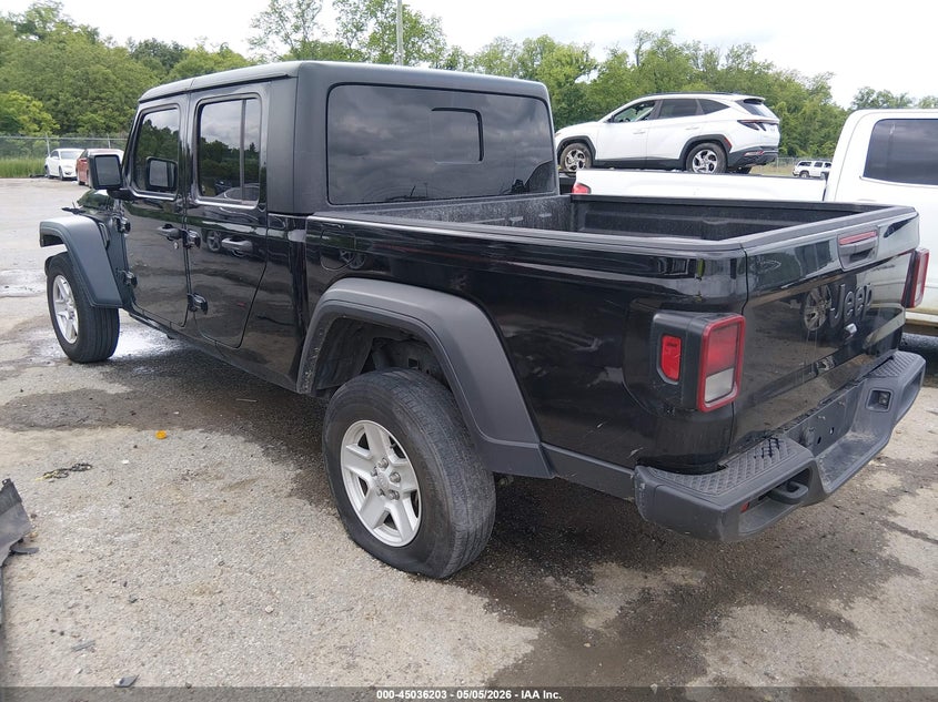 Vin: 1c6hjtag6pl529143, lot: 45533720, jeep gladiator sport s 4x4 20233
