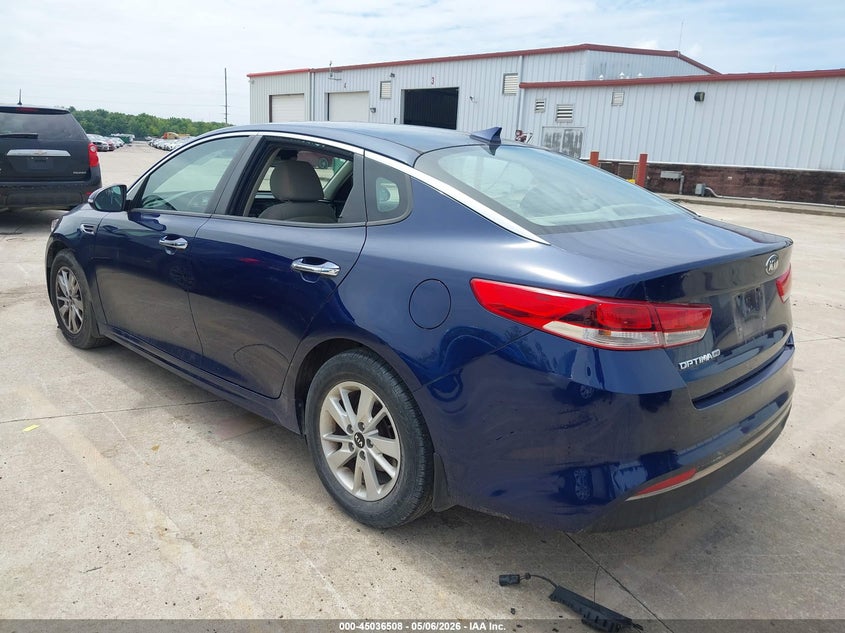 Vin: 5xxgt4l3xgg101333, lot: 45534025, kia optima lx 20163
