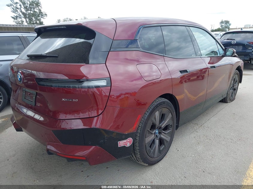 Vin: wb523cf0xsct18763, lot: 45534091, bmw ix xdrive50 20254