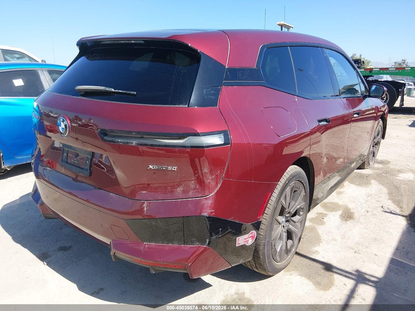 Vin: wb523cf0xsct18763, lot: 45534091, bmw ix xdrive50 20254