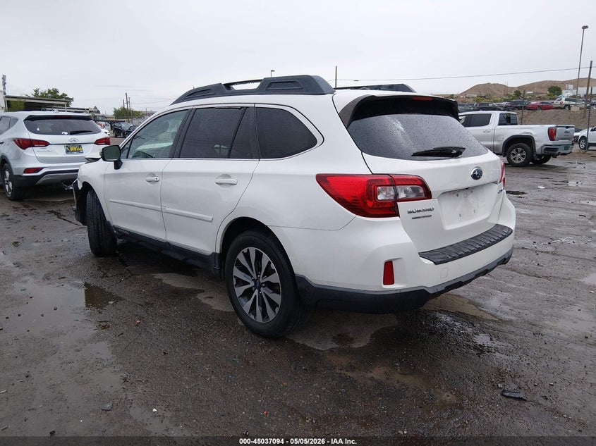 Vin: 4s4bsbnc5f3281944, lot: 45534611, subaru outback 2.5i limited 20153