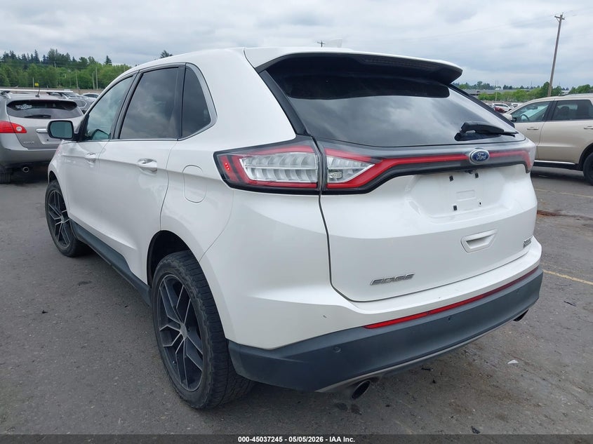 Vin: 2fmtk3j96fbc07615, lot: 45534762, ford edge sel 20153