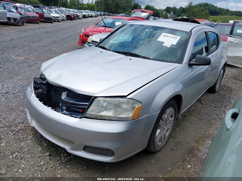 2012 DODGE AVENGER SEDAN 2.4L I-4 DOHC, VVT, 173HP
