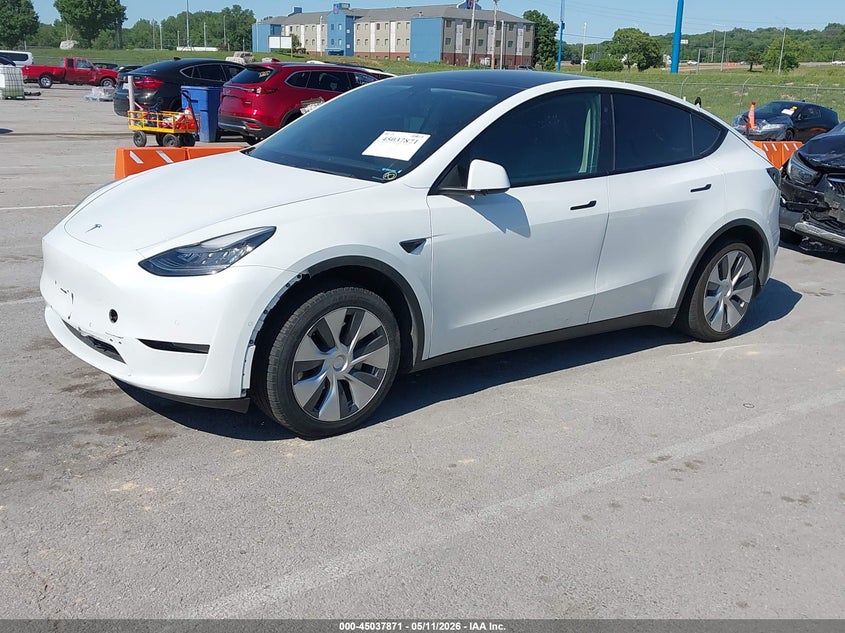 Vin: 5yjygded4mf107545, lot: 45535388, tesla model y standard range rear-wheel drive 20212