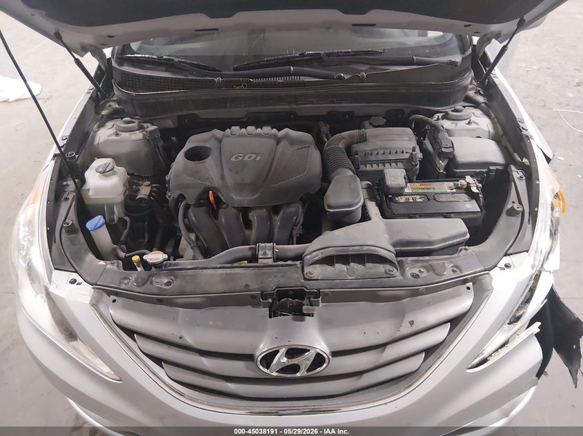 2012 Hyundai Sonata 2.4 Gls grey Lot 111045038191 Vin 5NPEB4AC6CH327901