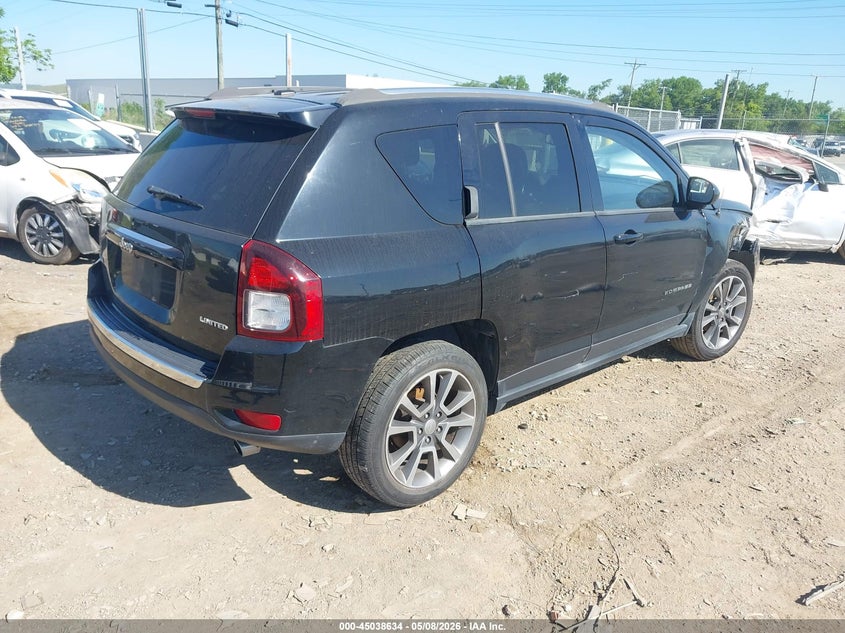 Vin: 1c4njdcb5ed918205, lot: 45536150, jeep compass limited 20144