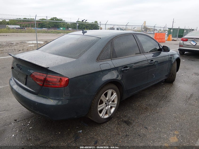 2010 Audi A4 2.0 2.0T Premium grey Lot 111045039121 Vin WAUBFAFLXAN006484