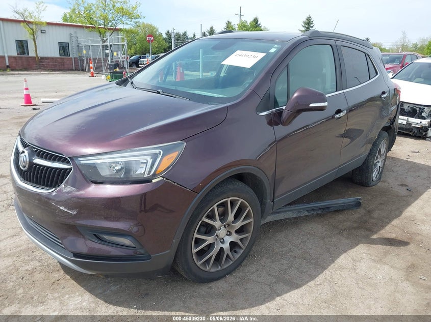Vin: kl4cj1sb7jb612341, lot: 45536748, buick encore sport touring 20182