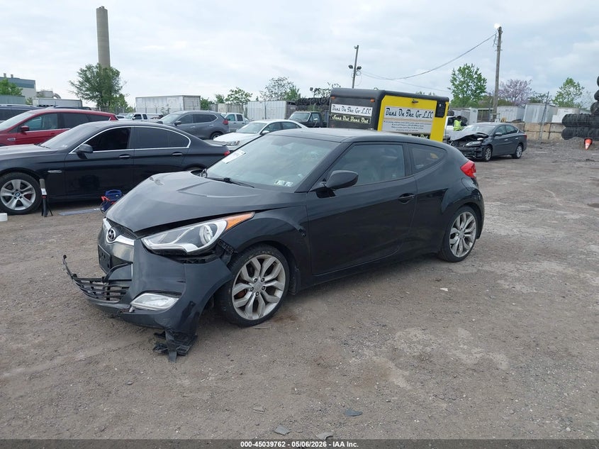 2013 Hyundai Veloster Base W/Gray KMHTC6AD0DU114258 photo 1