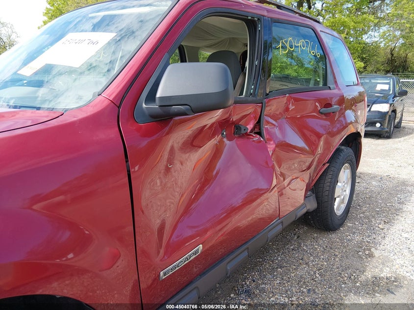 2008 Ford Escape 2.3 Xls/Xls Manual red Lot 111045040766 Vin 1FMCU02Z38KA46897