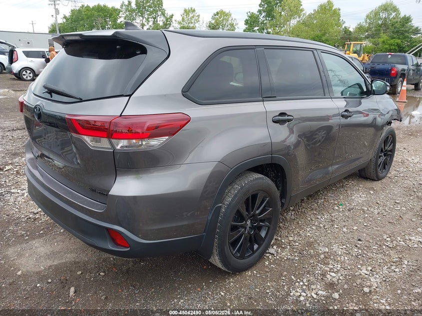 Vin: 5tdjzrfh7ks990916, lot: 45540007, toyota highlander se 20194