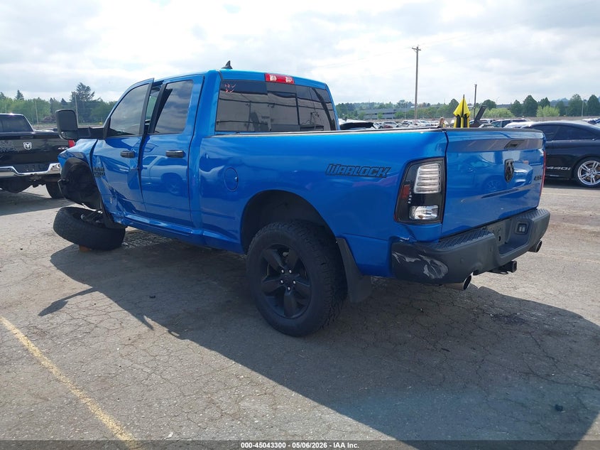 Vin: 1c6rr7gt8ls145860, lot: 45540817, ram 1500 classic warlock  4x4 6'4 box 20203