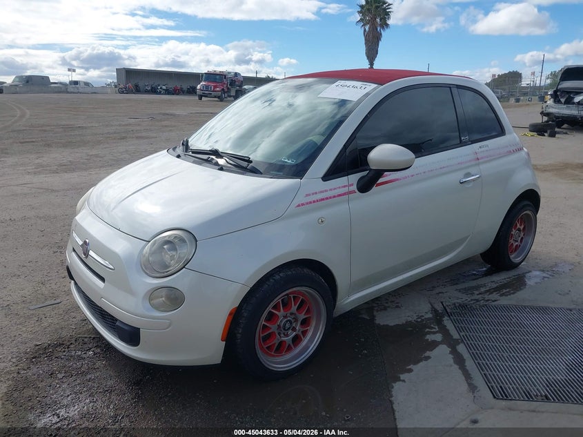 Vin: 3c3cffdr8ct206007, lot: 45541150, fiat 500c pop 20122