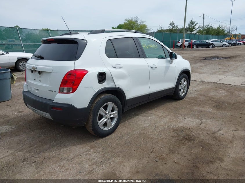Vin: kl7cjlsbxgb666045, lot: 45541682, chevrolet trax lt 20164