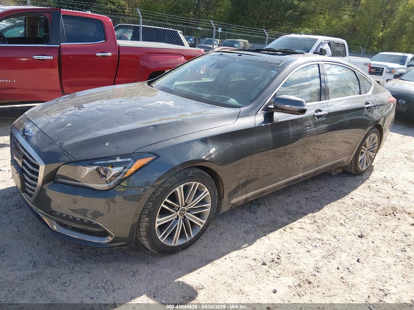 Vin: kmhgn4je7ju239858, lot: 45542143, genesis g80 3.8 20182
