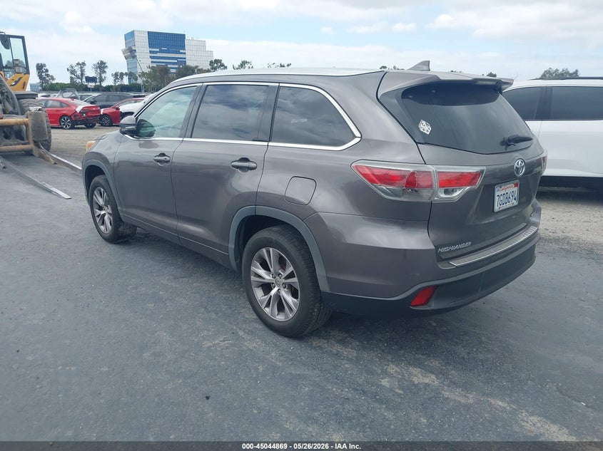 Vin: 5tdkkrfh3es032174, lot: 45542386, toyota highlander xle v6 20143