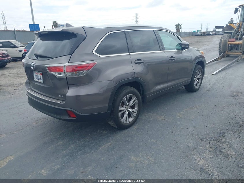 Vin: 5tdkkrfh3es032174, lot: 45542386, toyota highlander xle v6 20144