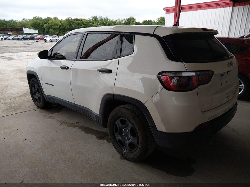 Vin: 3c4njcab8ht661018, lot: 45542508, jeep new compass sport fwd 20173