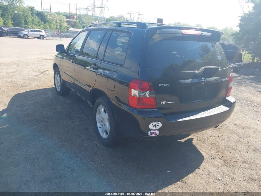 2005 TOYOTA HIGHLANDER SPORT UTILITY VEHICLE 3.3L V-6 DOHC, VVT, 230HP