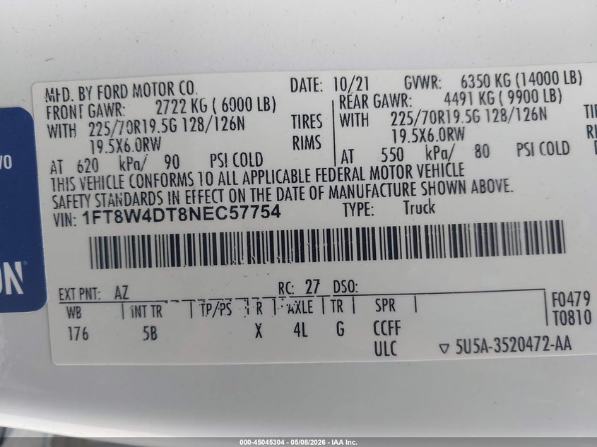 2022 FORD F-450 auction photo 8