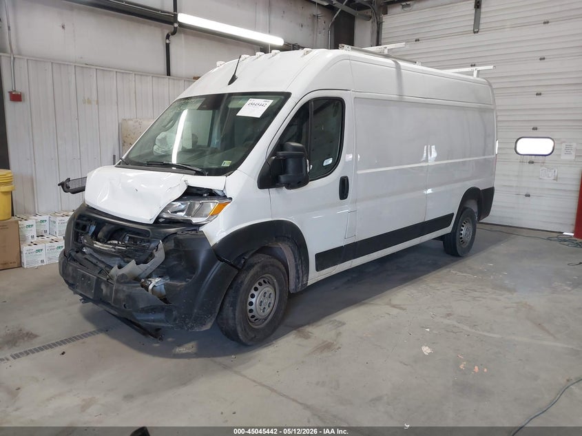 Vin: 3c6lrvdg4re138157, lot: 45542972, ram promaster 2500 tradesman high roof 159 wb w/pass seat 20242