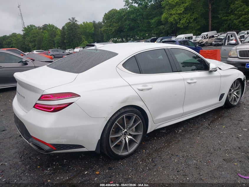 Vin: kmtg34sc7su147742, lot: 45543008, genesis g70 2.5t rwd 20254