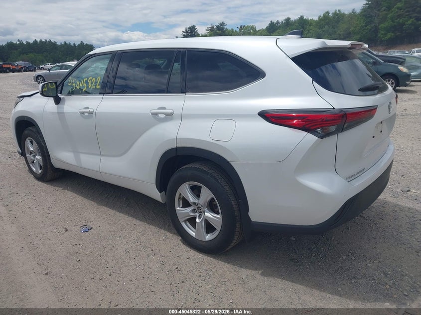 Vin: 5tdbzrbh2ns213140, lot: 45543352, toyota highlander le 20223