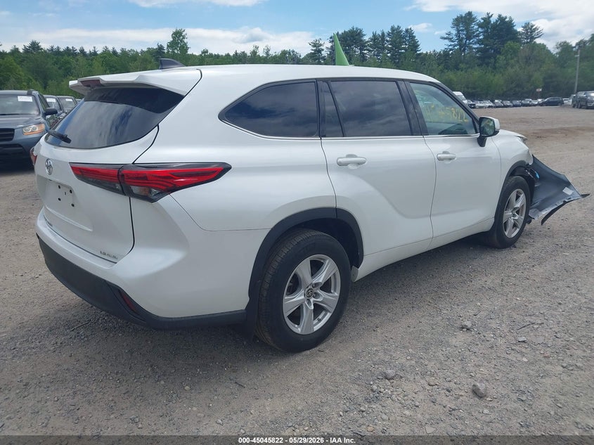 Vin: 5tdbzrbh2ns213140, lot: 45543352, toyota highlander le 20224
